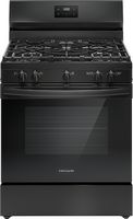 Frigidaire - 5.1 Cu. Ft Freestanding Gas Range with Quick Boil Burner - Black - Large Front