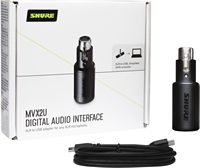 Shure - MVX2U XLR to USB Digital Audio Interface - Black - Large Front