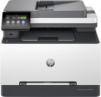 HP - LaserJet Pro MFP 3301fdw Wireless Color All-in-One Laser Printer - White & Slate - Large Front