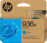 HP - 936e EvoMore Ink Cartridge - Cyan - Large Front