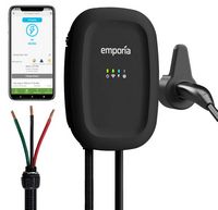 Emporia - EV Charger / Hardwire/ NACS - Black - Large Front