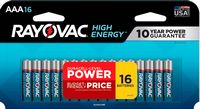 Rayovac - High Energy AAA Batteries (16 Pack), Alkaline Triple A Batteries - Large Front