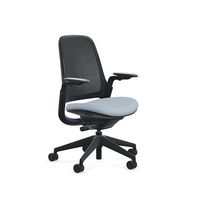 Steelcase - Series 1 Air Chair with Black Frame - Era Blue Nickel / Black Frame - Large Front