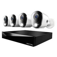 Night Owl - 12 Channel 4 Camera Indoor/Outdoor Wired 4K 1TB DVR Security System with 2-way Audio ... - Large Front