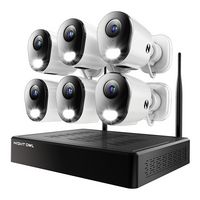Night Owl - 10 Channel 6 Camera Indoor/Outdoor Wireless 4K 1TB NVR Security System with 2-Way Aud... - Large Front