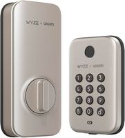 Wyze - Smart Lock Bolt, Fingerprint Keyless Entry, Bluetooth Deadbolt Replacement, In-App Monitor... - Large Front