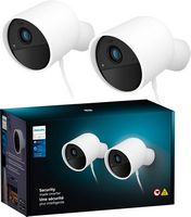 Philips - Hue Security Wired Camera - 2PK - White - Large Front