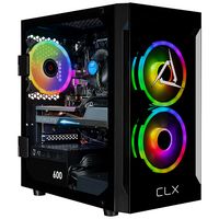 CLX - SET Gaming Desktop - Intel Core i5 14400F - 16GB DDR5 5600 Memory - GeForce RTX 4060 - 1TB ... - Large Front