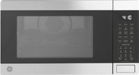 GE - 1.0 Cu. Ft. Convection Countertop Microwave with Air Fry - Stainless Steel - Large Front