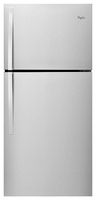 Whirlpool - 19.2 Cu. Ft. Top-Freezer Refrigerator - Monochromatic Stainless Steel - Large Front