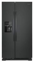 Amana - 21.4 Cu. Ft. Side-by-Side Refrigerator - Black - Large Front