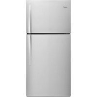 Whirlpool - 19.1 Cu. Ft. Top-Freezer  Fingerprint Resistant Refrigerator - Metallic Steel - Large Front