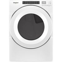 Whirlpool - 7.4 Cu. Ft. Stackable Electric Dryer with Wrinkle Shield Option - White - Large Front