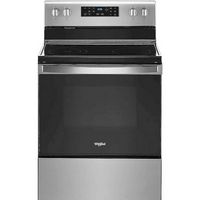 Whirlpool - 5.3 Cu. Ft. Freestanding Electric Range with Self-Cleaning and Frozen Bake - Stainles... - Large Front