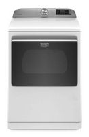 Maytag - 7.4 Cu. Ft. Smart Gas Dryer with Steam and Extra Power Button - White - Large Front
