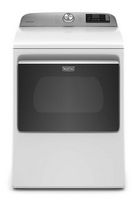 Maytag - 7.4 Cu. Ft. Smart Electric Dryer with Extra Power Button - White - Large Front