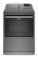 Maytag - 7.4 Cu. Ft. Smart Electric Dryer with Steam and Extra Power Button - Metallic Slate - Large Front