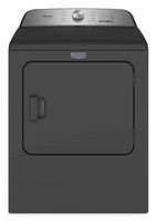 Maytag - 7.0 Cu. Ft. Electric Dryer with Steam and Pet Pro System - Volcano Black - Large Front