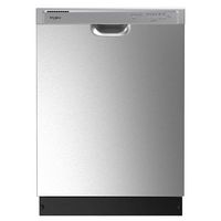 Whirlpool - Front Control Built-In Dishwasher with Boost Cycle and 57 dBa - Stainless Steel - Large Front