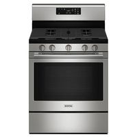 Maytag - 5.0 Cu. Ft. Freestanding Gas Range with High Temp Self Clean - Stainless Steel - Large Front