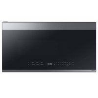 Samsung - OPEN BOX Bespoke 2.1 Cu. Ft. Over-the-Range Microwave with Sensor Cooking and Edge to E... - Large Front