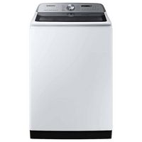 Samsung - OPEN BOX 5.2 Cu. Ft. High-Efficiency Smart Top Load Washer with Super Speed Wash - White - Large Front