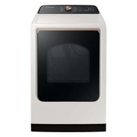 Samsung - OPEN BOX 7.4 Cu. Ft. Smart Gas Dryer with Steam and Sensor Dry - Ivory - Large Front