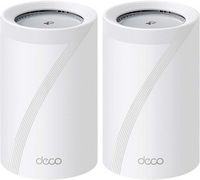 TP-Link - BE11000 Whole Home Multi-Gig Tri-Band Wi-Fi 7 Mesh Router System (2-Pack) - White - Large Front