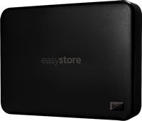 WD - Easystore 6TB External USB 3.2 Gen 1 Portable Hard Drive - Black - Large Front