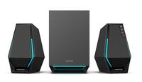 Edifier - G1500 MAX 2.1 Bluetooth Gaming Speakers with RGB Lighting (3-Piece) - Black - Large Front