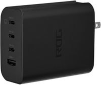 ASUS - ROG 140W USB-C GaN Charger - Supports USB Type-A and USB Type-C - Black - Large Front