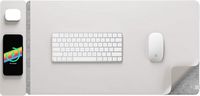JOURNEY - ALTI Wireless Charging Desk Mat - Light Grey - Large Front