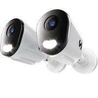 Night Owl - 2-Camera Indoor/Outdoor Add On Wired IP 4K Security Cameras - White - Large Front