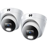 Night Owl - 2-Camera Indoor/Outdoor Add On Wired IP 4K Security Dome Cameras - White - Large Front