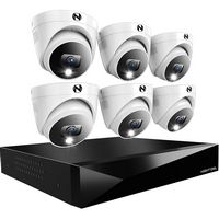Night Owl - 12-Channel, 6-Camera Dome Indoor/Outdoor Wired 2K 2TB DVR Security System with 2-Way ... - Large Front