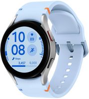 Samsung - Galaxy Watch FE Smartwatch 40mm BT with Blue Band - Silver - Large Front