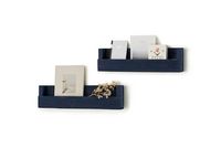 TRINITY - DRAKESTONE | Floating Book + Photo Display Shelf | 2-Pack | - Navy - Large Front