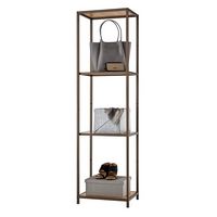 TRINITY - 4-Tier | 15x20x72 | Bamboo Shelving Tower - Bronze Anthracite® - Large Front