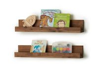 TRINITY - DRAKESTONE |Floating Book + Display Shelf | 2-Pack | - Walnut - Large Front