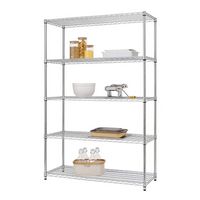TRINITY - EcoStorage 5-Tier | 48x18x72 | Commercial Wire Shelving | NSF | - Chrome - Large Front