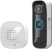 Swann - Buddy 4K UHD Wireless Video Doorbell & Chime, No Monthly Fee, Ultra-Wide 165° View, 2-Way... - Large Front