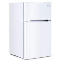 Costway - Refrigerator Small Freezer Cooler Fridge Compact 3.2 cu ft. Unit, - White - Large Front
