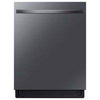 Samsung - Smart 44dBA Dishwasher with StormWash+ - Black Stainless Steel - Large Front