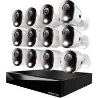 Night Owl - 20-Channel, 12-Camera Indoor/Outdoor Wired 4K 2TB DVR Security System with 2-Way Audi... - Large Front