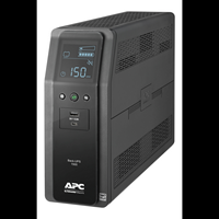 APC - Back-UPS Pro BN 1500VA, 10 Outlets, 2 USB Charging Ports, AVR, LCD Interface - Black - Large Front