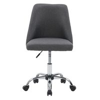 CorLiving - Marlowe Upholstered Armless Task Chair - Dark Grey - Large Front