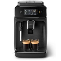 Philips - 1200 Fully Automatic Espresso and Coffee Machine with Milk Frother - Black - Large Front