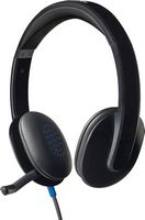 Logitech - H540 Wired On-Ear Headset - Black - Large Front