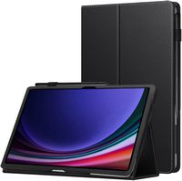 SaharaCase - Bi-Fold Folio Case for Samsung Galaxy Tab S8, Tab S9 and Tab S9 FE - Black - Large Front