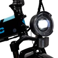 Elite Headlight Powered by eBike Battery & Compatible with All Lectric eBikes - Black - Large Front